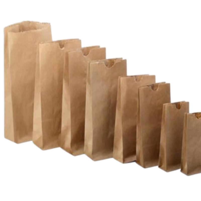 Bolsa Papel Kraft 12 lb fondo cuadrado