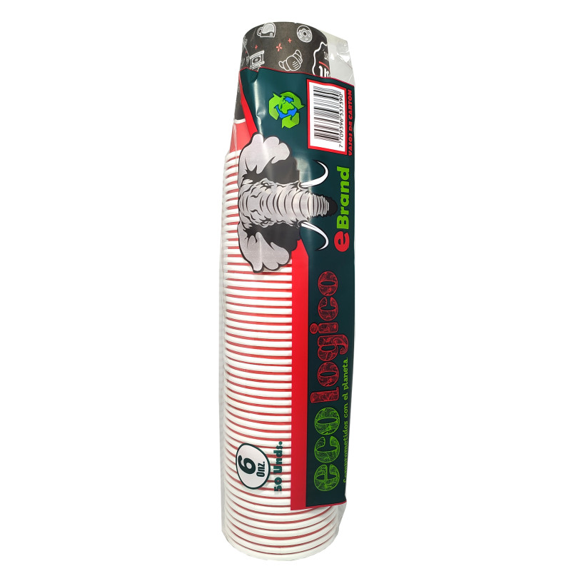 Vaso Desechable de Cartón 6 oz