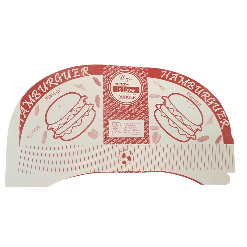 Caja Porta Hamburguesa - Grueso, Intermedio, Delgado.