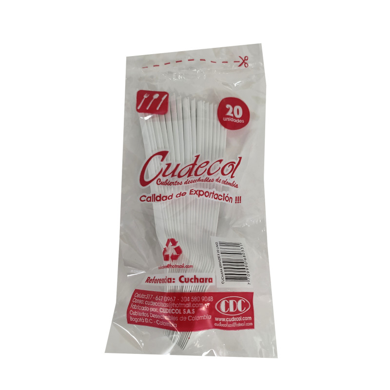 Cuchara desechable Grande - 100 Und y 20 Und