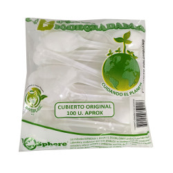 Cuchara desechable Grande - 100 Unidades
