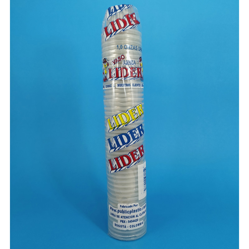 Copa 1 OZ Transparente - Líder.
