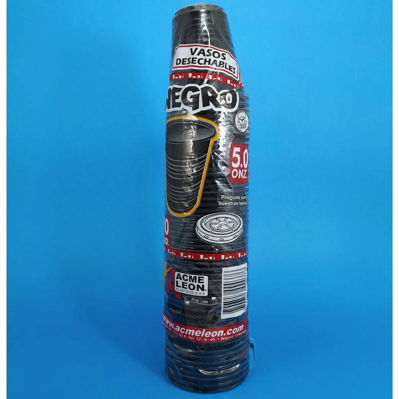 Vaso Desechable 5 OZ - Negro - ACMELEÓN