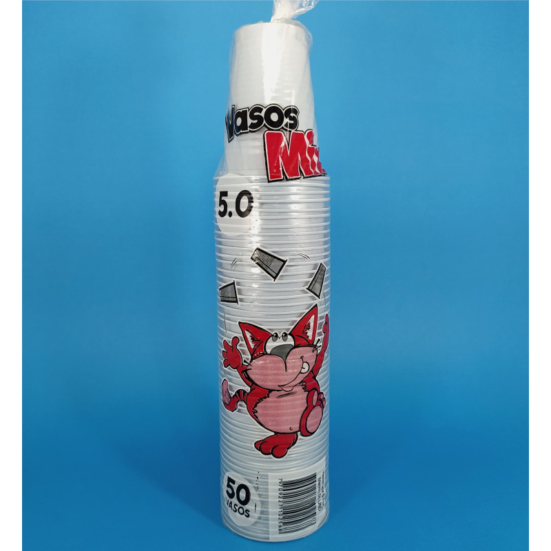 Vaso Desechable 5 OZ - Color y Blanco - MIX