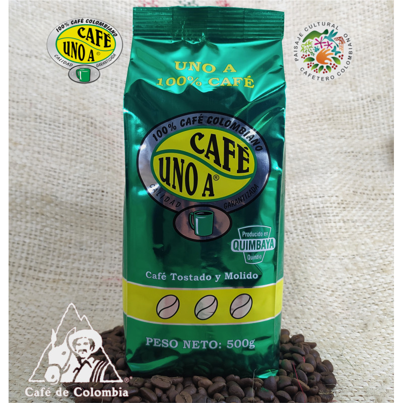 Café Tostado y Molido - 500g - UNO A