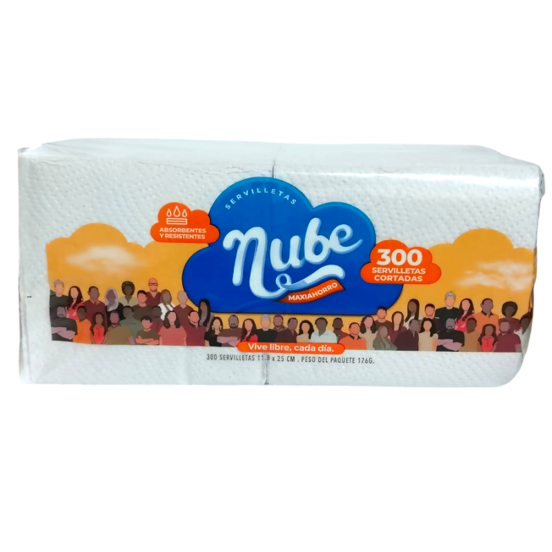 Servilleta Nube Cortada - Paquete x 300Und