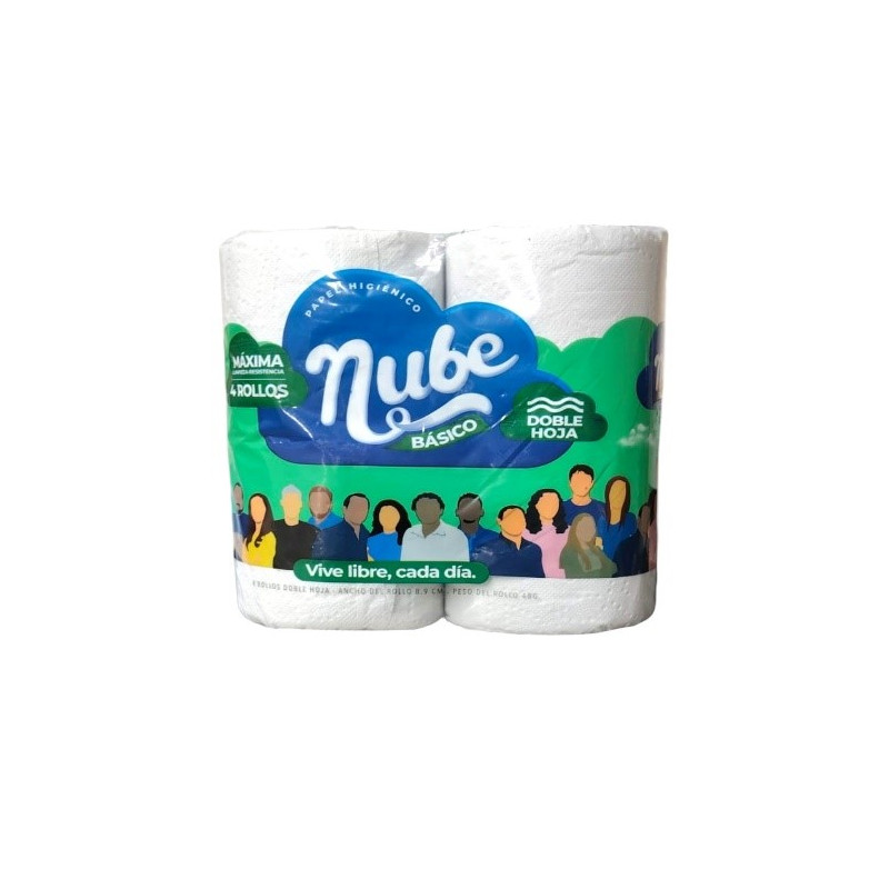 Papel Higiénico Nube Basico 2H - 12 Pqt X 4 Rollos